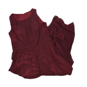 Maroon Dress, Wedding Dress, 109 x 92
